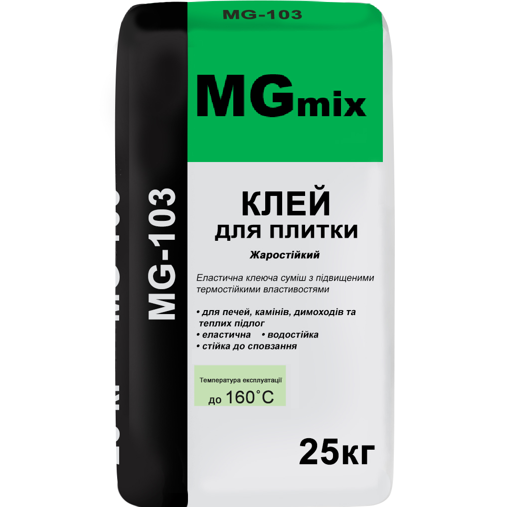 Клей MGmix для плитки жаростійкий MG-103, 25кг