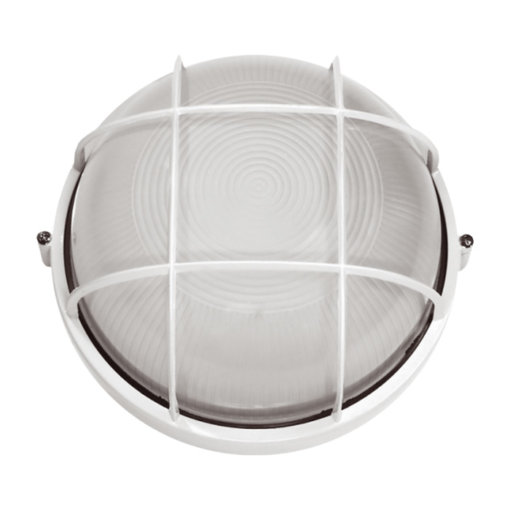Світильник НПП 60W ip54 (круг Білий з решіткою) (LUMEN, Екострум, ОМЕГА ) 