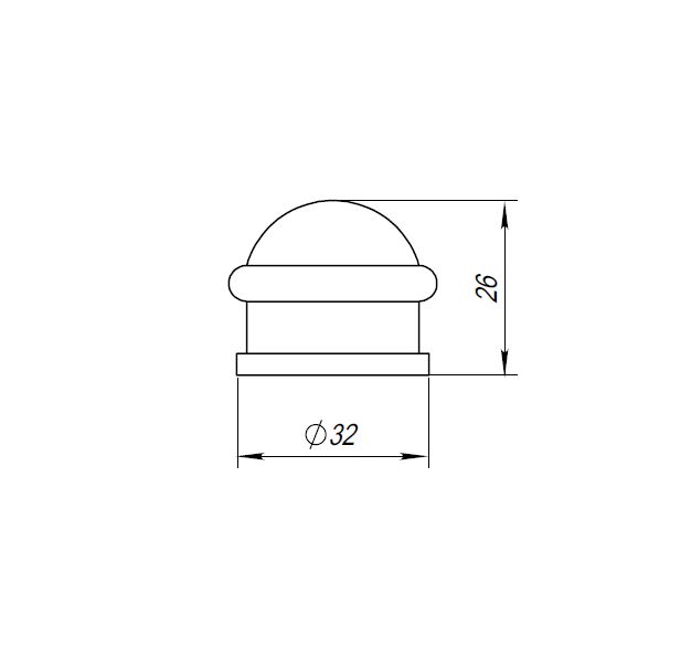 Дверний упор PUNTO DS PF-26 GP-5 золото 34719