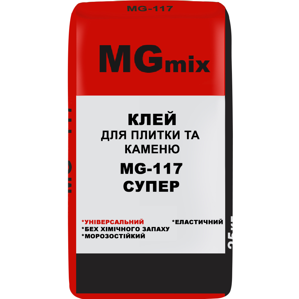 Клей MGmix для плитки Супер MG-117, 25кг