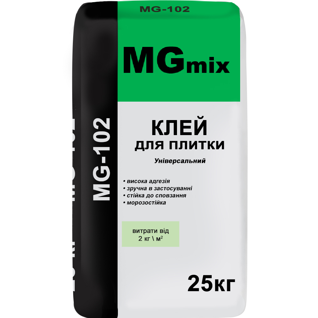Клей MGmix для плитки універсальний MG-102, 25кг