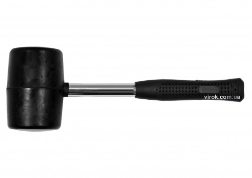 Молоток гумовий VOREL з металевою ручкою, Ø=76мм, m=1100г арт.33908 