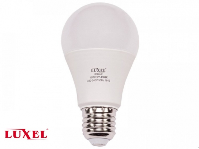 Лампа LED A60 230V 10w 820Lm E27 4000K шарик EKO LUXEL ( 060-NE)