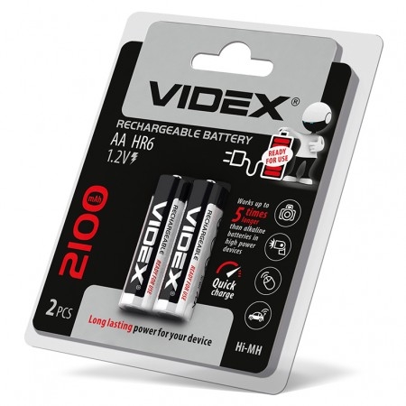Аккумулятор Videx HR6/AA 2100MAH double blister/2pcs 20/200