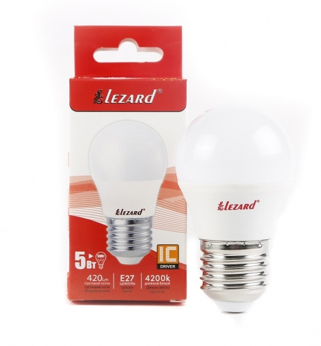 442-A45-2705 Лампа світлодіодна LED Glob A45 5W 4200K E27 220V (25 шт/уп)