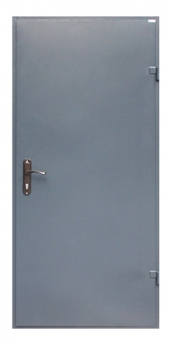 Двері вхідні технічні утеплені праві Каркас 960х2050 сірі RAL 7024, лиштва, уп.картон (тр. 60х40), замок Аріко, код  18/20672