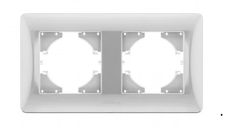 Рамка VIDEX BINERA срібний шовк 2 поста горизонтальная (VF-BNFR2H-SS) (12/96)