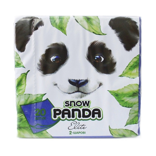 Серветки ''Сніжна панда'' 20шт. 33*33 білі 2ш*36