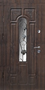 Двері  вхідні Квартал плюс праві 960х2050, Б-306, ПВХ-02, склопакет бронза, реш. №7, замки к-т №2, код.19/17922 (Вітрина)