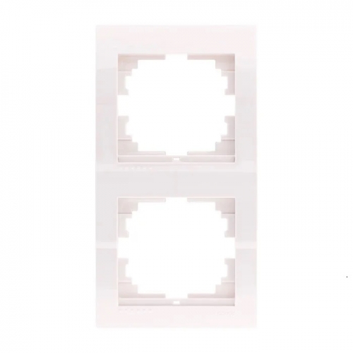 702-0200-152 DERIY Рамка 2-а вертикальна біла (10шт/120шт)