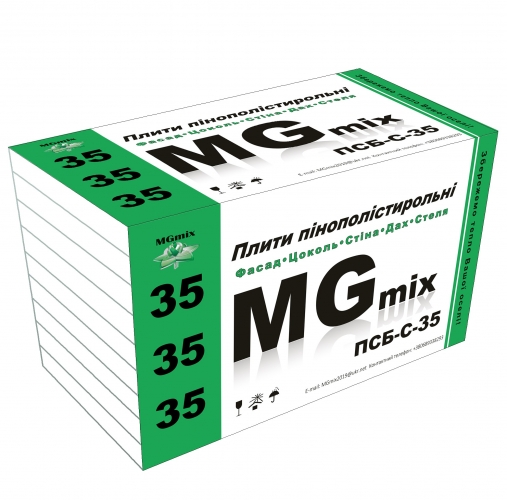 Пінопласт MGmix EPS 80-100мм (6шт) пл.35
