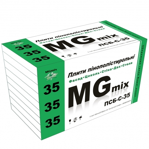 Пінопласт MGmix ПСБ-35-40мм (15шт.) 12,5-13кг EPS-70
