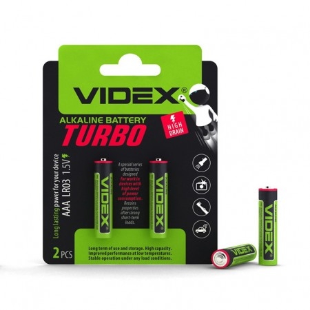 Батарейка Videx LR3/AAА TURBO 2pcs BLISTER