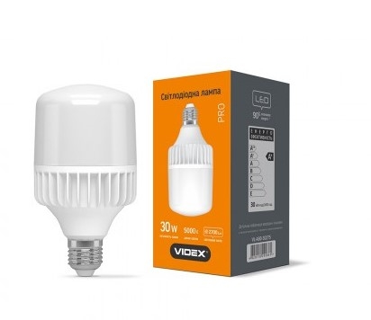 Лампа VIDEX LED A80 30W E27 5000K 220V 20шт (VL-A80-30275) 