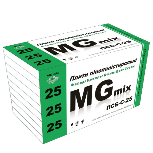  Пінопласт MGmix EPS 40-100мм (6шт) пл.25
