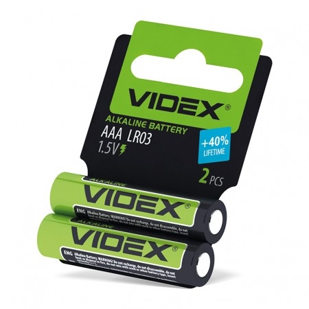 Батарейка Videx LR03/AAA 2pcs SHRINK CARD