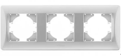Рамка VIDEX BINERA срібний шовк 3 поста горизонтальная (VF-BNFR3H-SS) (12/96)